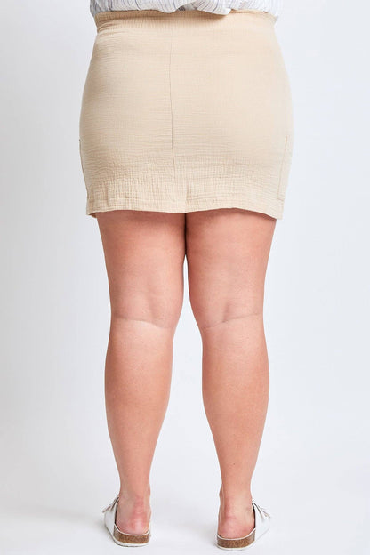 Gauze Cargo Skort