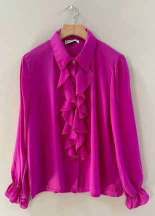 Uptown Ruffle Button-Down