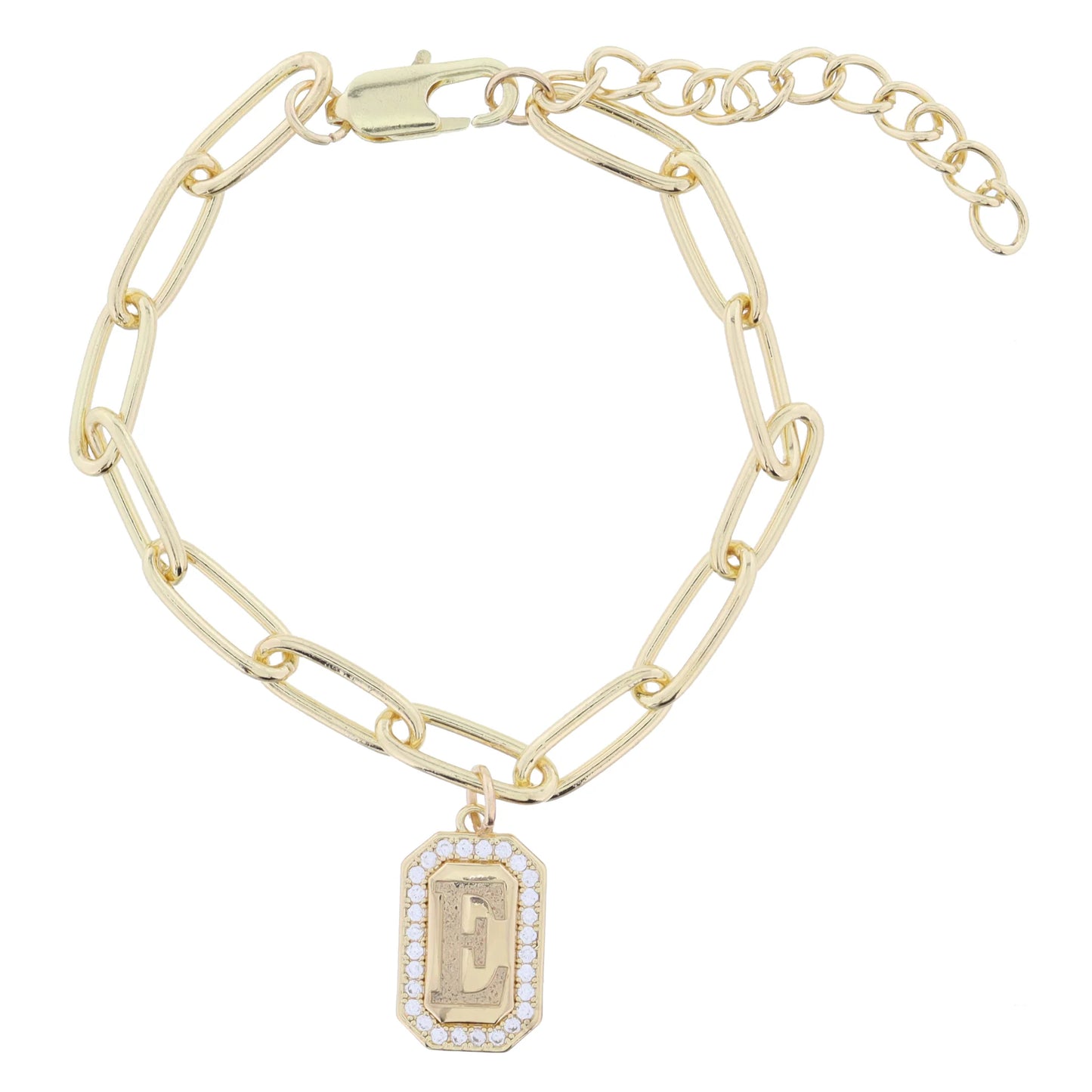 Paperclip Initial Bracelet