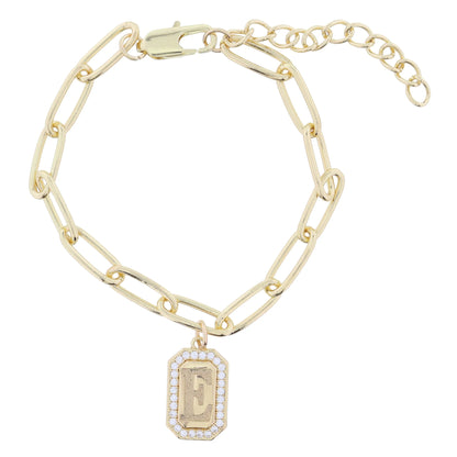 Paperclip Initial Bracelet