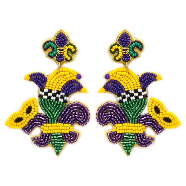 Mardi Gras Earrings