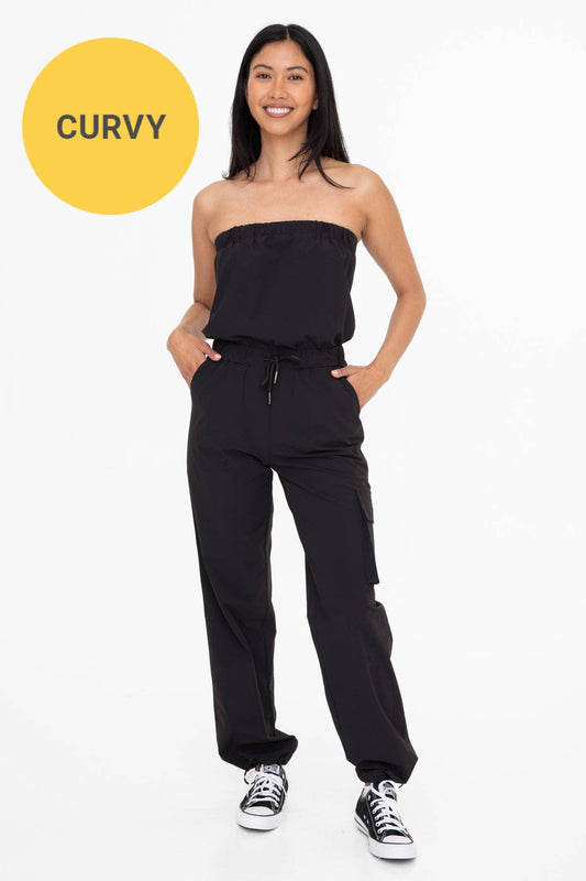 Strapless Cargo Active Jumpsuit