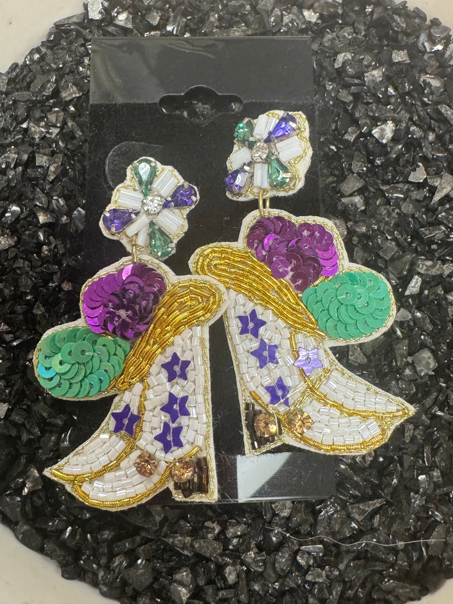 Mardi Gras Earrings