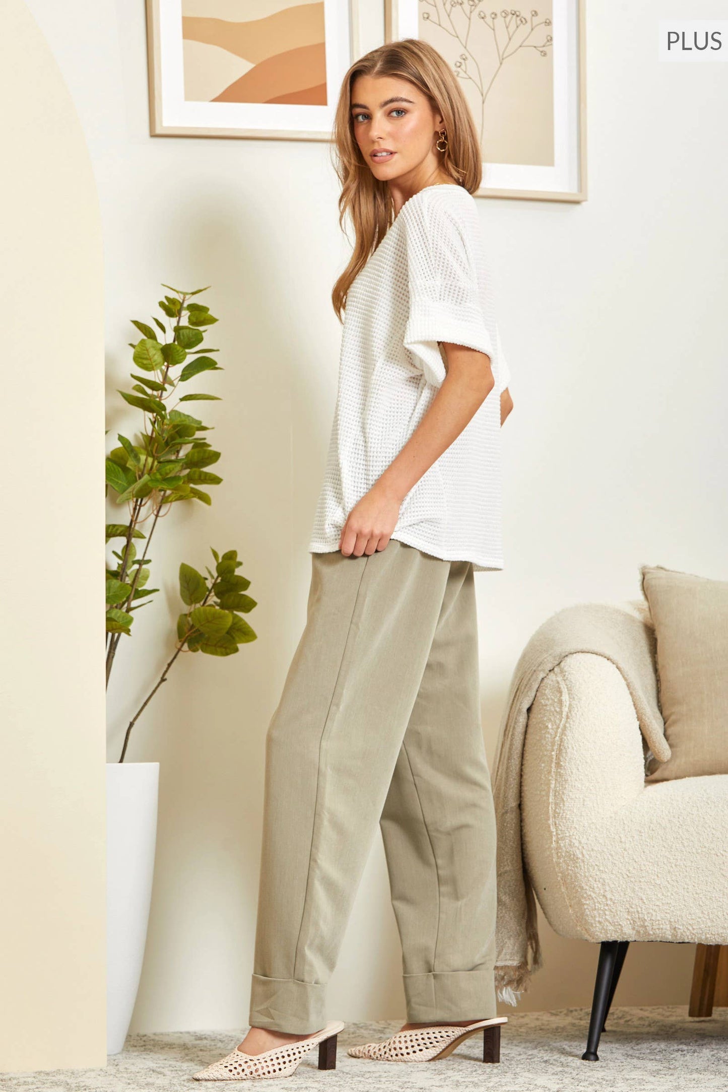 Curvy Sweater Knit Tunic Top