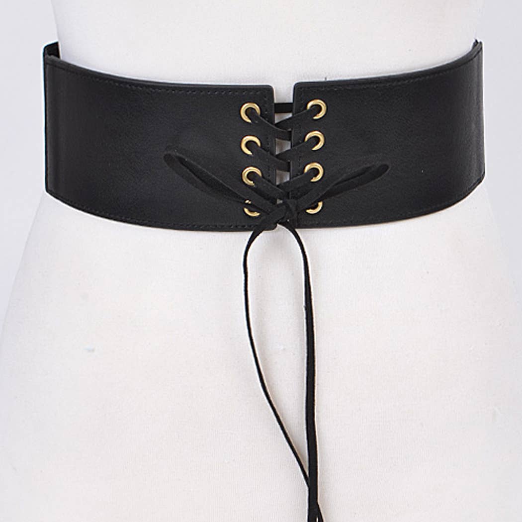 Corset Belt With Ribbon Detail