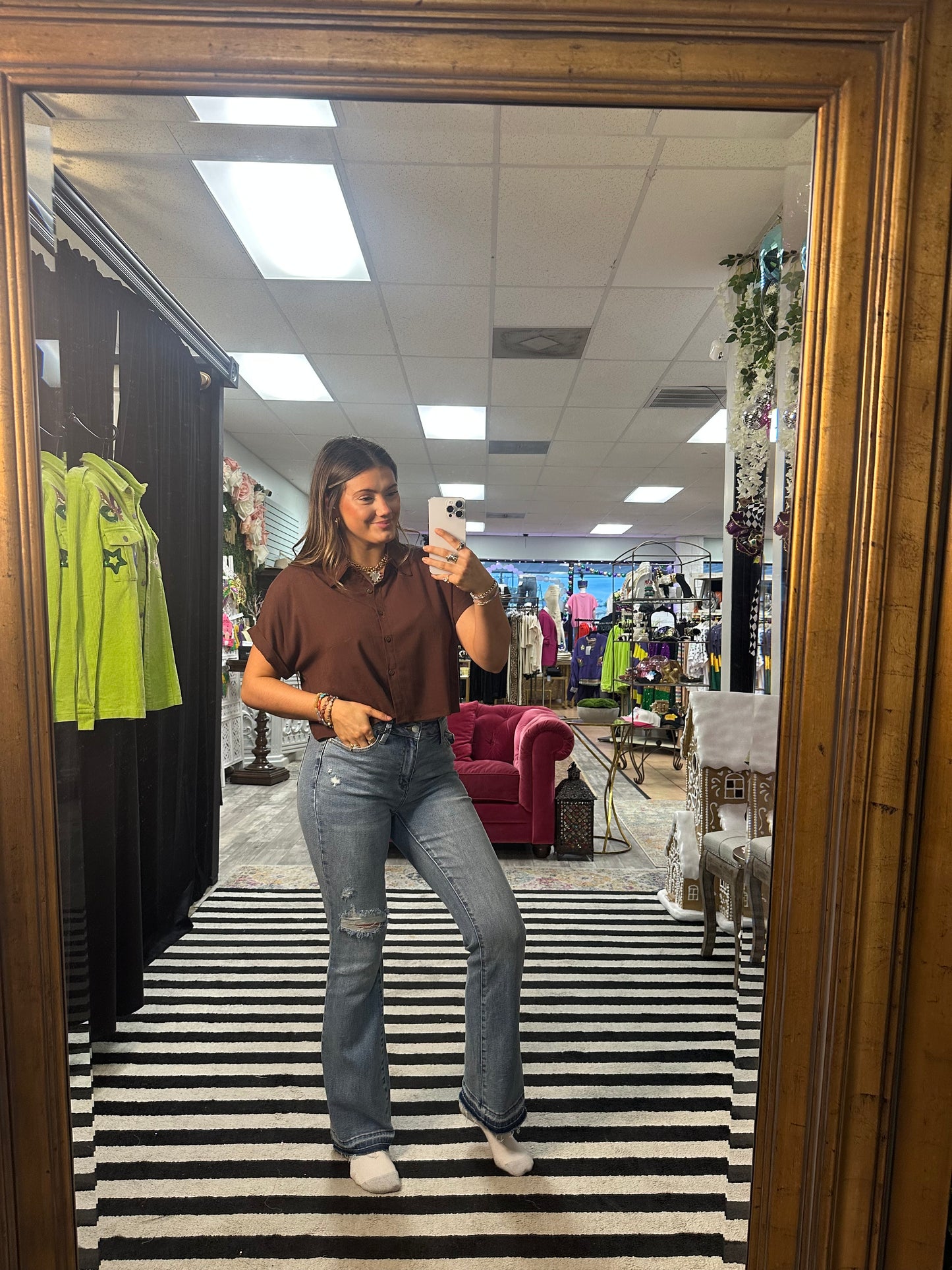 ‘Keepin It Cool’ Cropped Button Up