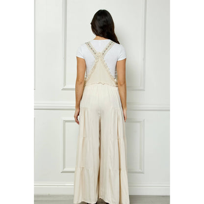 Embroidered Strap Flowy Jumpsuit