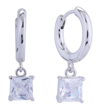 14K Dangle Square Earrings