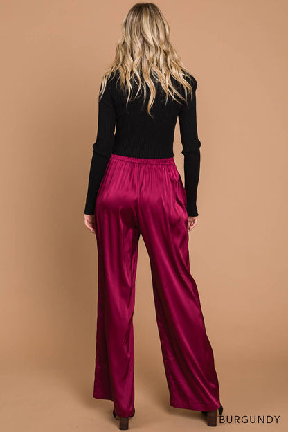 Satin Wide Leg Pants