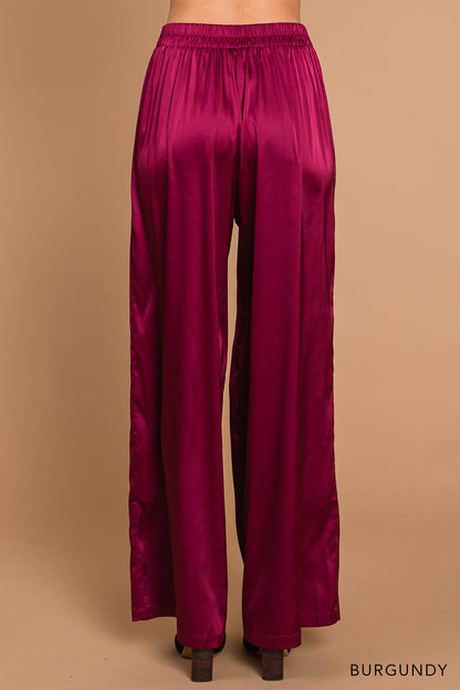 Satin Wide Leg Pants