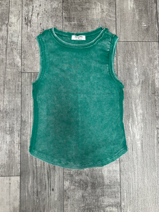 Acid Wash Ribbed Tank