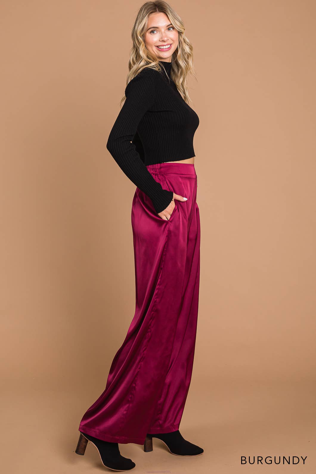 Satin Wide Leg Pants