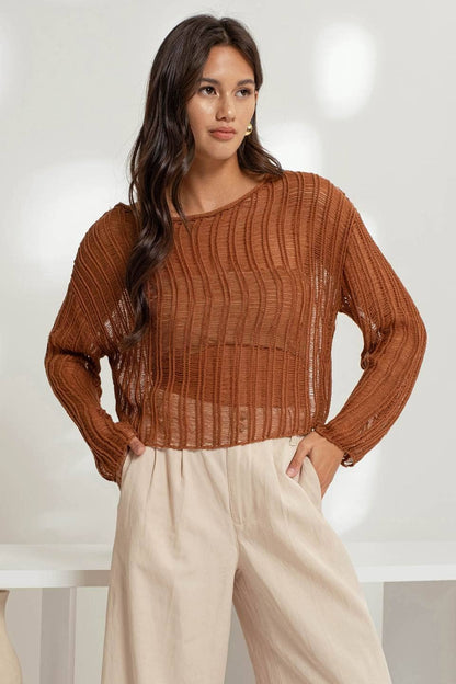 Sheer Crochet Pullover