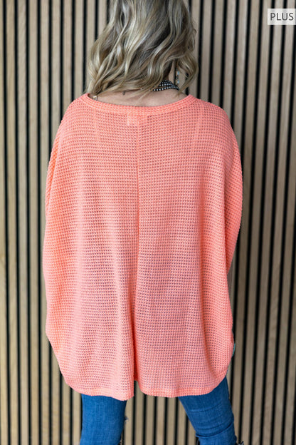 PLUS SIZE Crochet Oversized Relaxed Fit Poncho Top