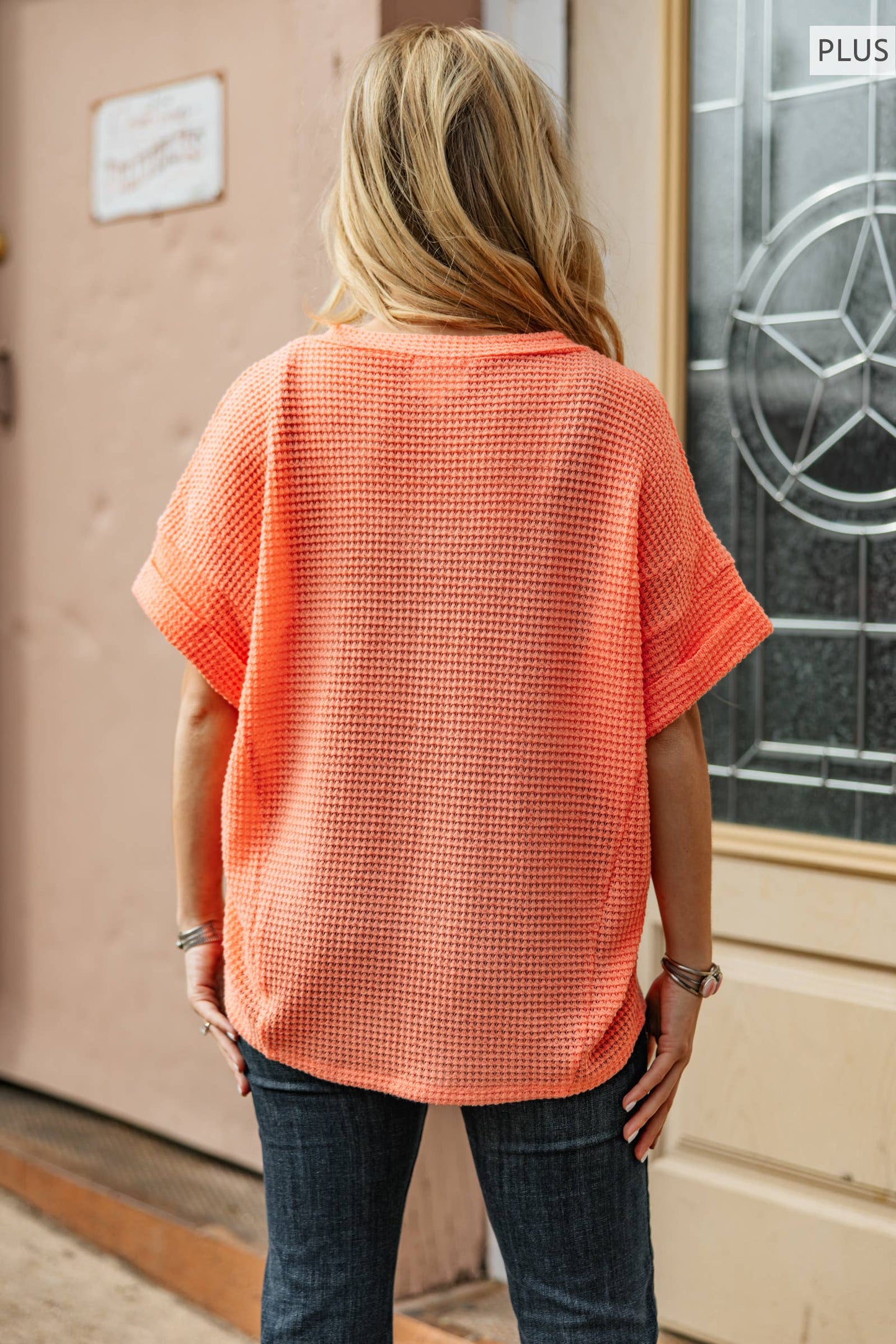 Curvy V Neckline Relaxed Top