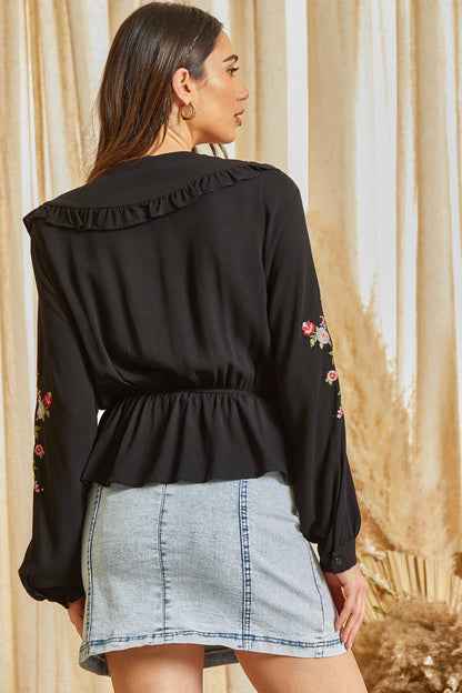 Embroidered Woven Blouse
