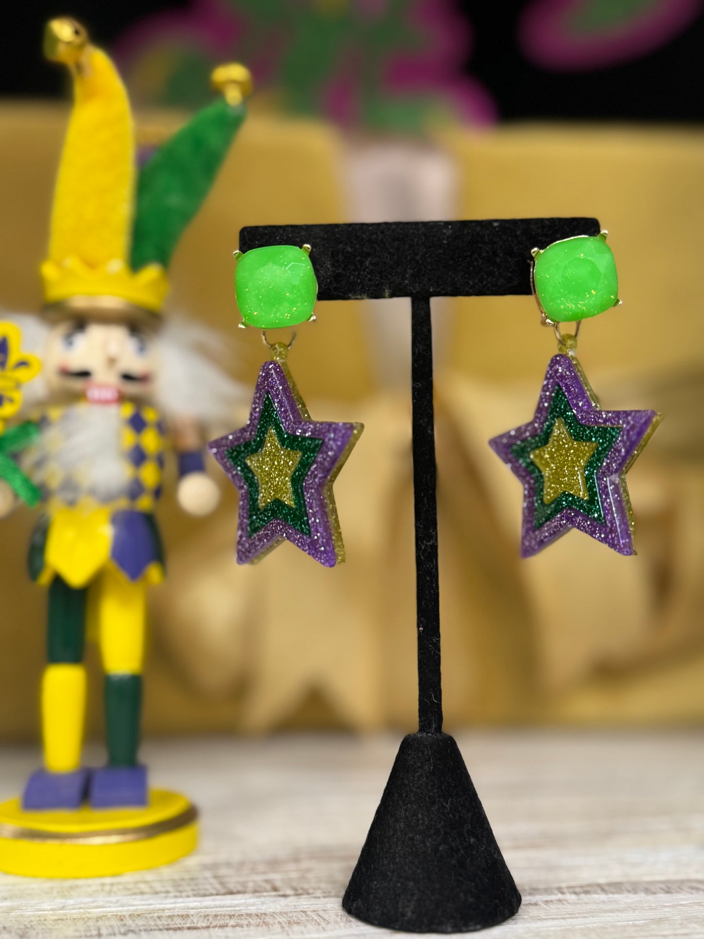 Mardi Gras Earrings