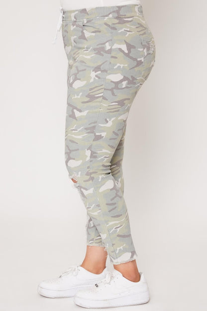 Curvy Leopard High Rise Ankle Jogger