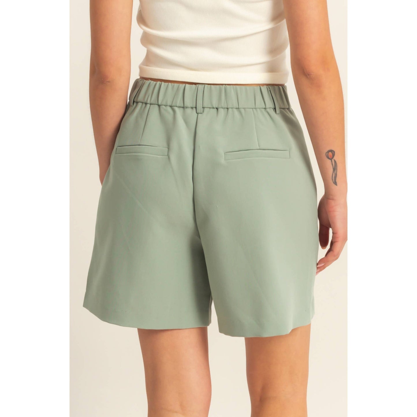 High Waist Pleated Chic Shorts