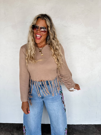 EVIE FLORAL EMBROIDERED JEANS