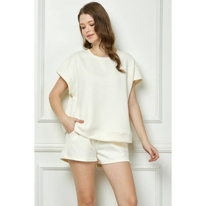 Patterned French Terry Short Set