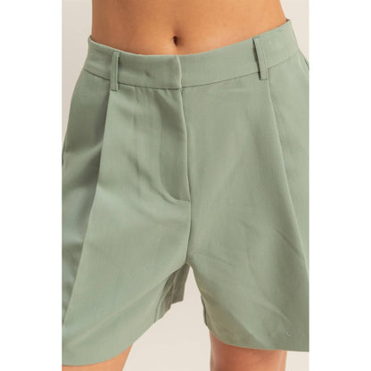 High Waist Pleated Chic Shorts