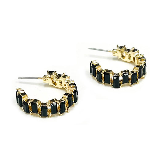 Baguette Hoop Earrings