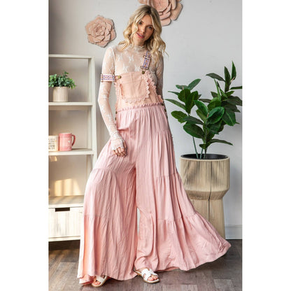 Embroidered Strap Flowy Jumpsuit