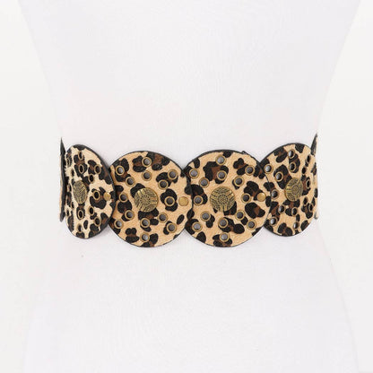 Faux animal Fur Disc Belt
