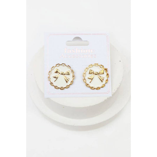 Bow Ribbon Studs