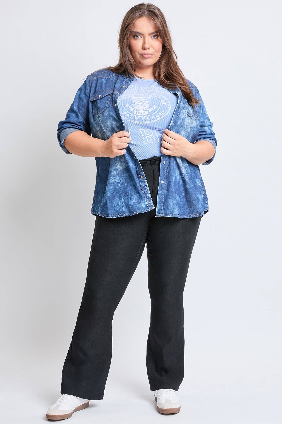 Curvy Chambray Long Sleeve