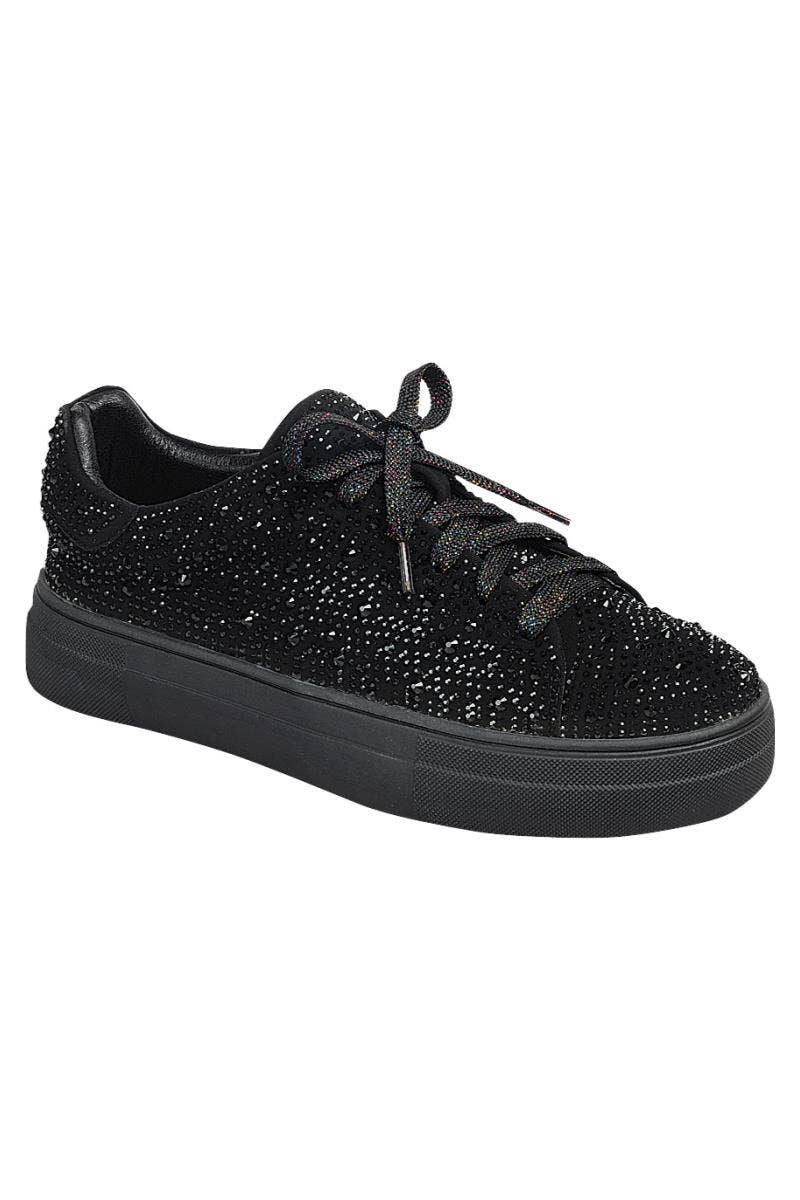 Bling Lace Up Tennis Shoes