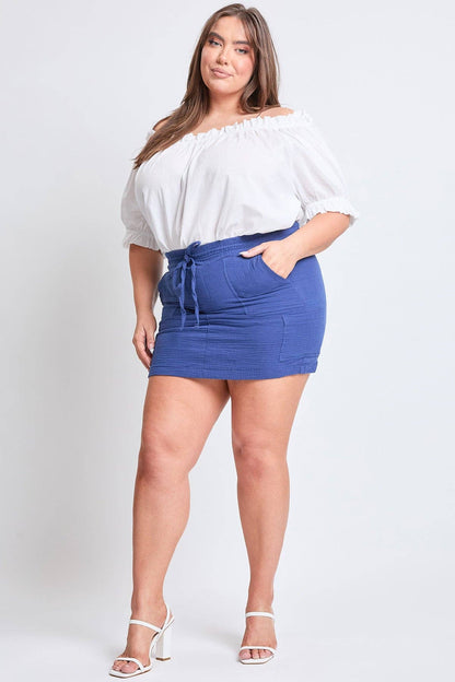 Gauze Cargo Skort