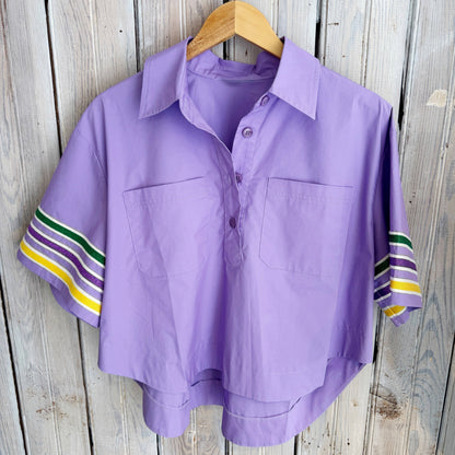 Mardi Stripe Poplin-lavender