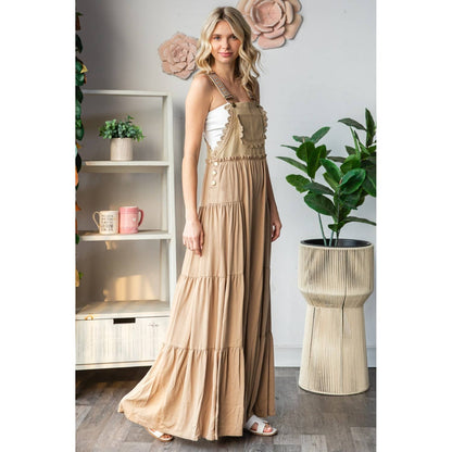 Embroidered Strap Flowy Jumpsuit