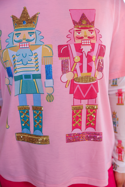 Nutcracker Vibes Sequin Embroidered Tee