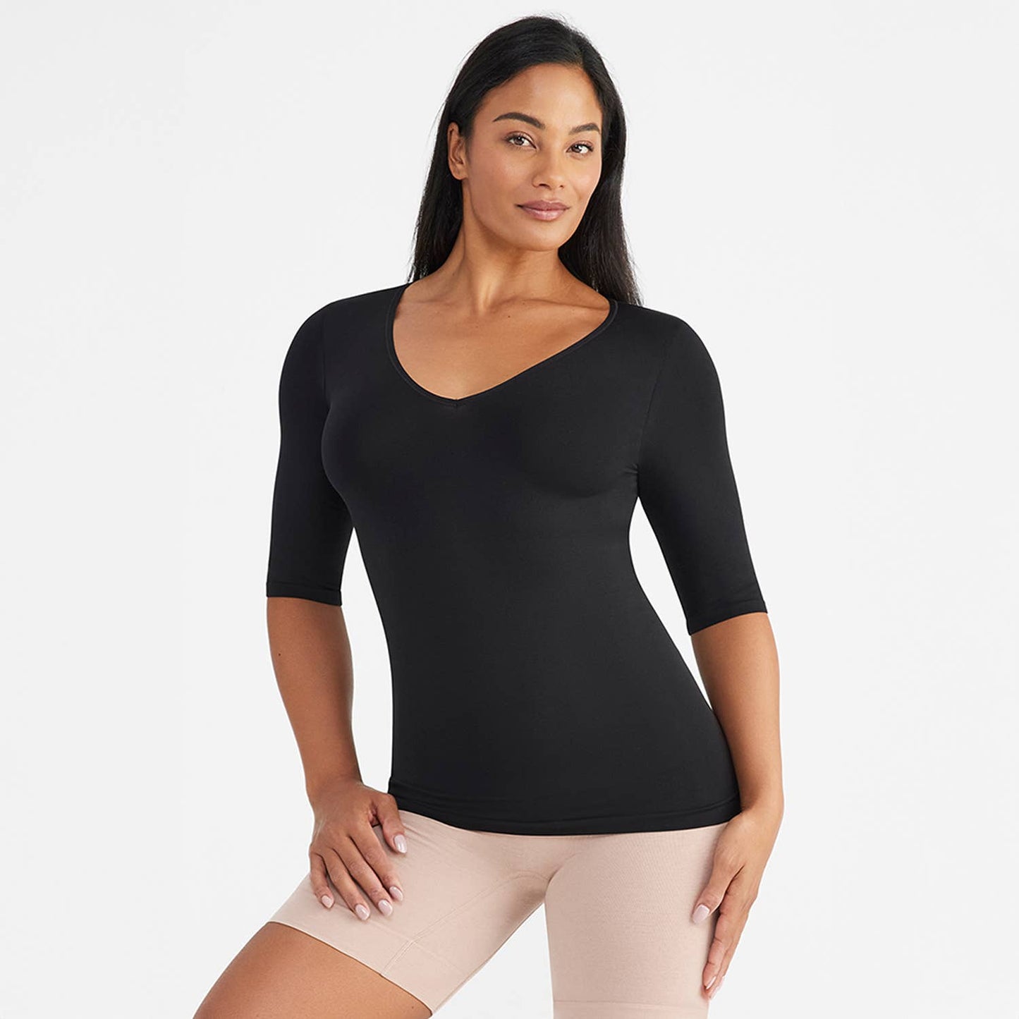 Willow V-Neck 3/4 Sleeve Shaping Top