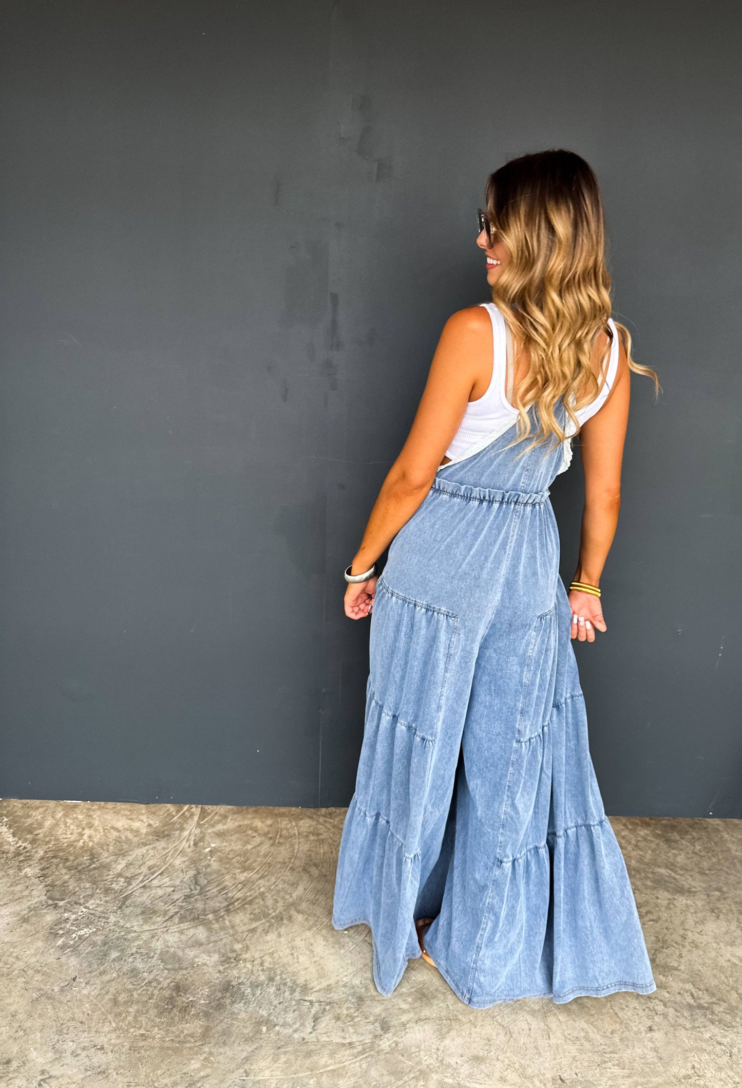 BOHO & LACE DENIM OVERALLS