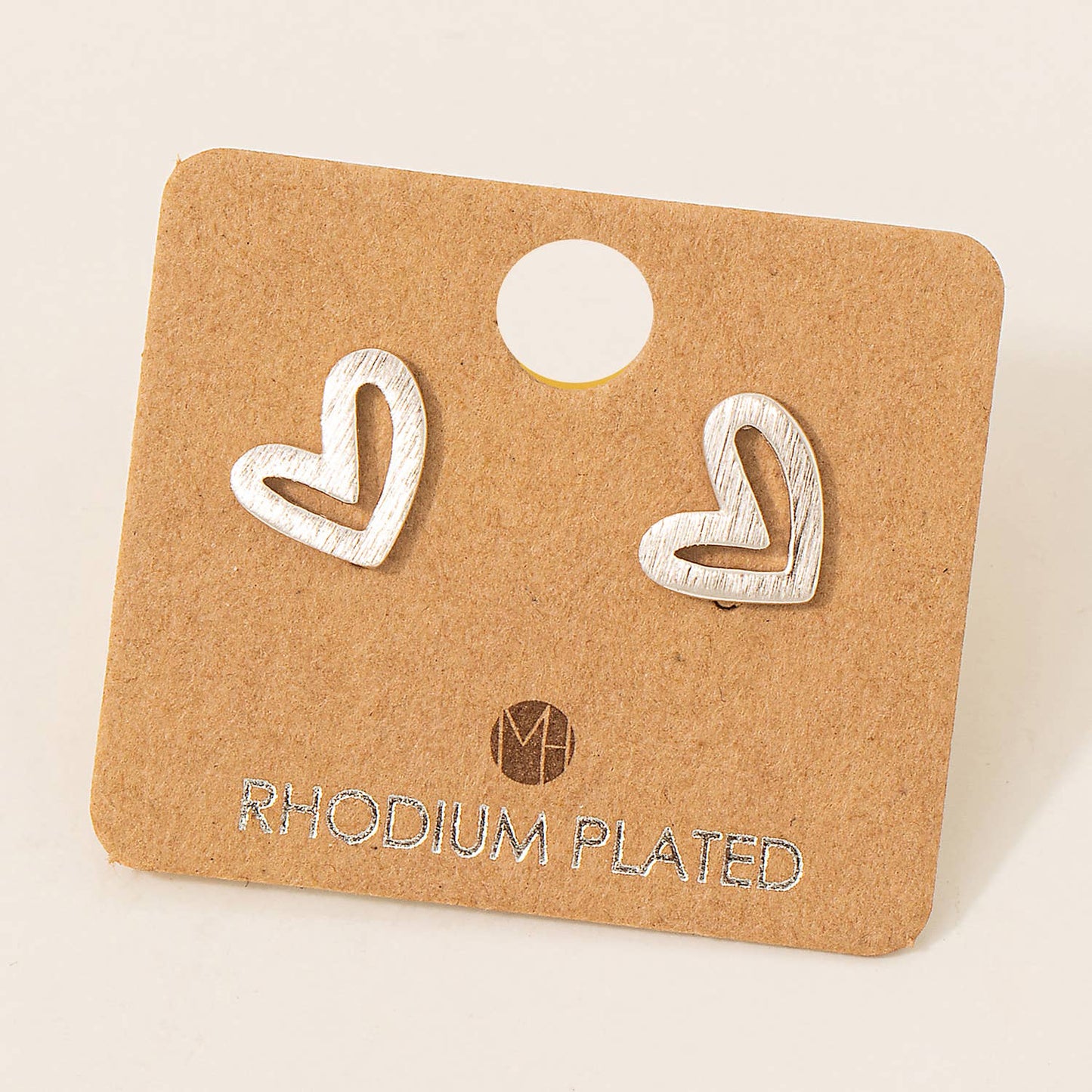 Gold Dipped Heart Stud Earrings