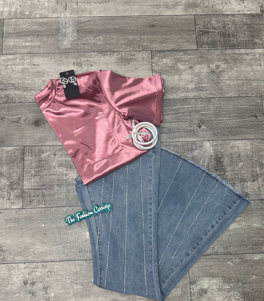 Pink Satin Tee