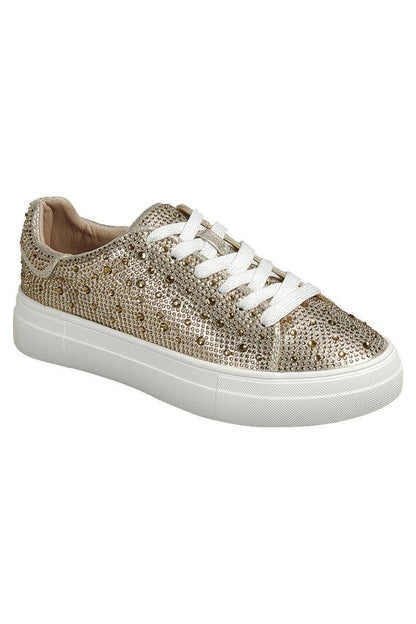 Bling Lace Up Tennis Shoes