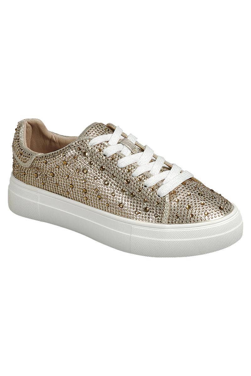 Bling Lace Up Tennis Shoes