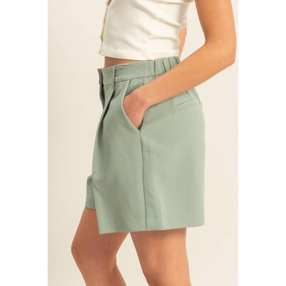 High Waist Pleated Chic Shorts