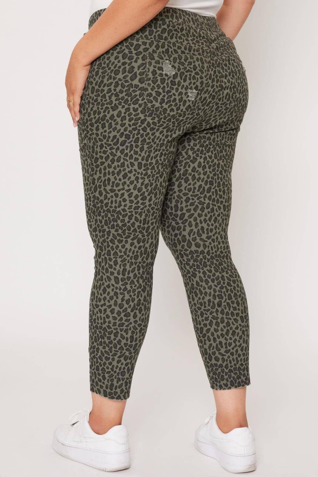 Curvy Leopard High Rise Ankle Jogger