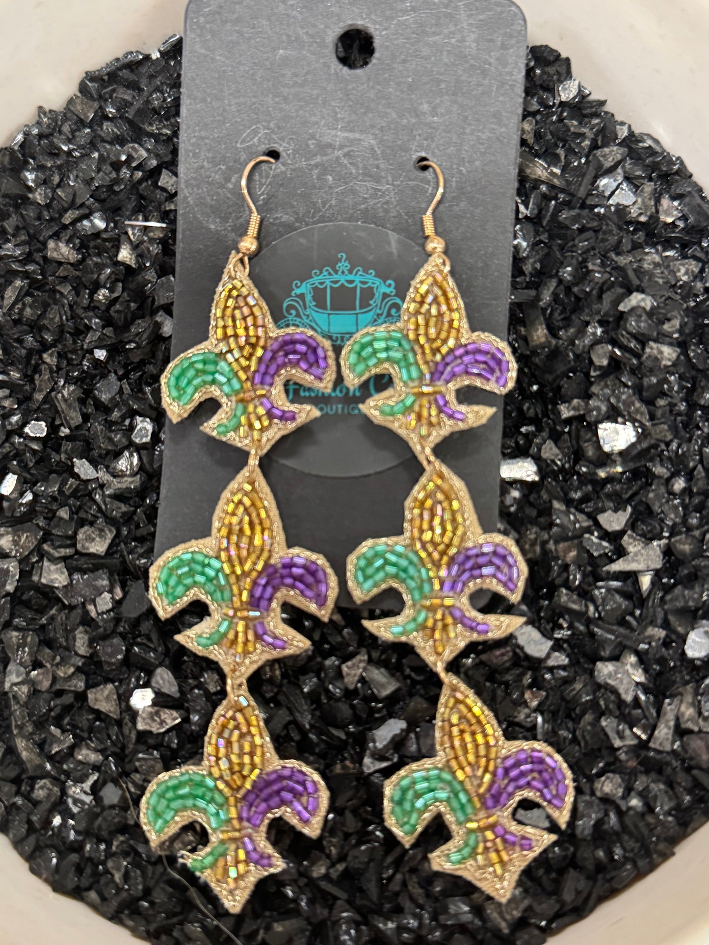 Mardi Gras Earrings