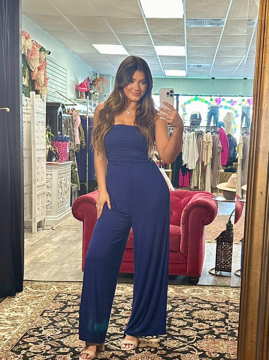 Strapless Ruffled Jumpsuit