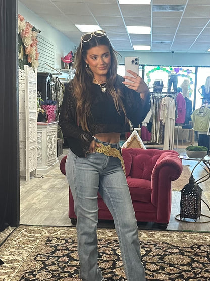 Black Knitted Top