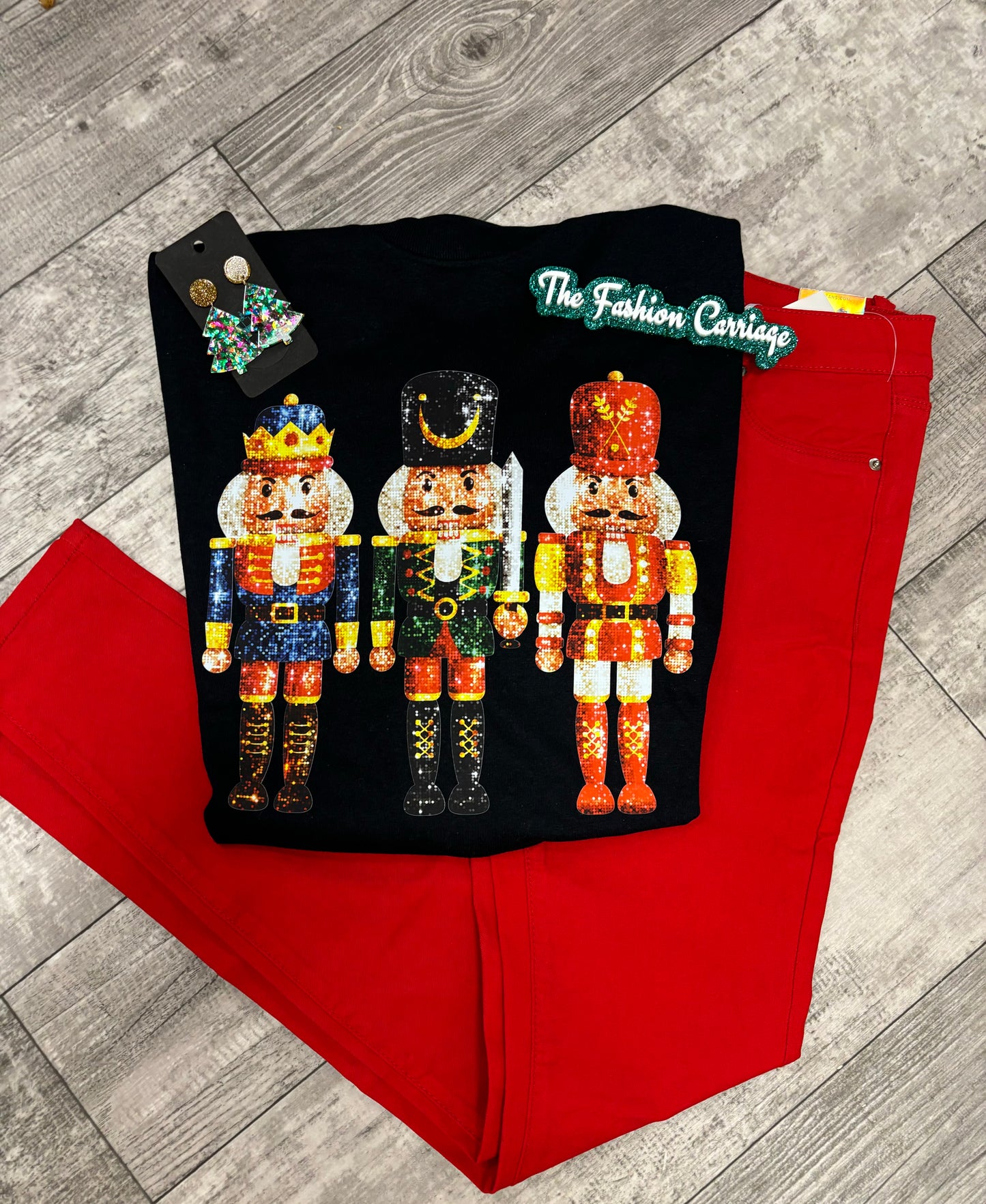 Faux Sequin Nutcracker Tee