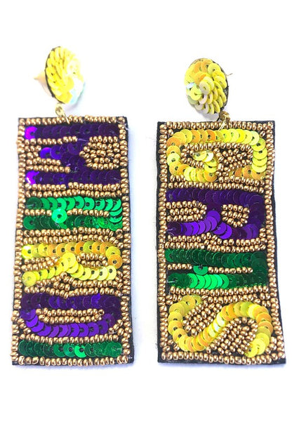 Mardi Gras Earrings