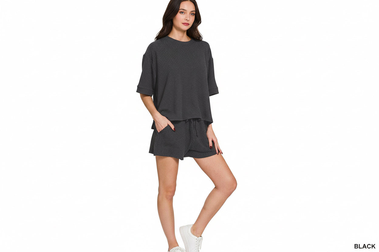 Ribbed Short Set